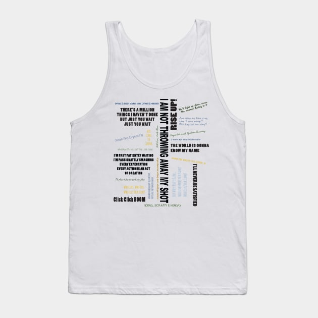 Not Throwing Away My Shot Bold + More Tank Top by NLKideas